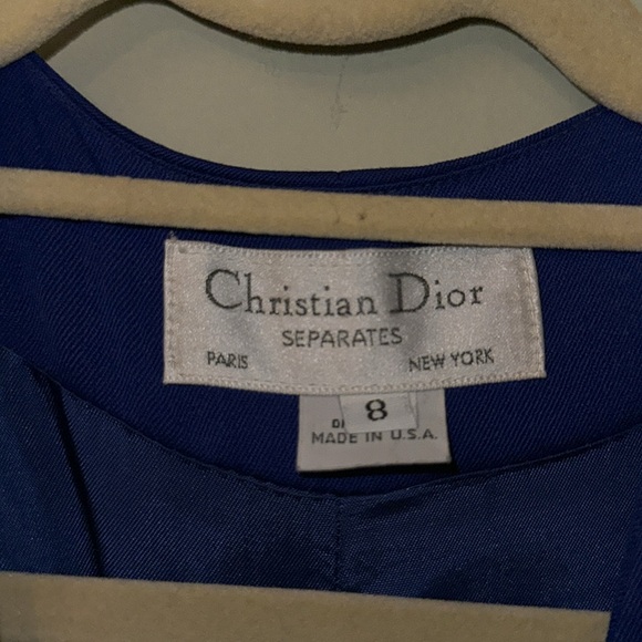 Christian Dior Women’s Paris Blazer Suit Jacket Size 8 Small Medium Blue - Picture 3 of 4